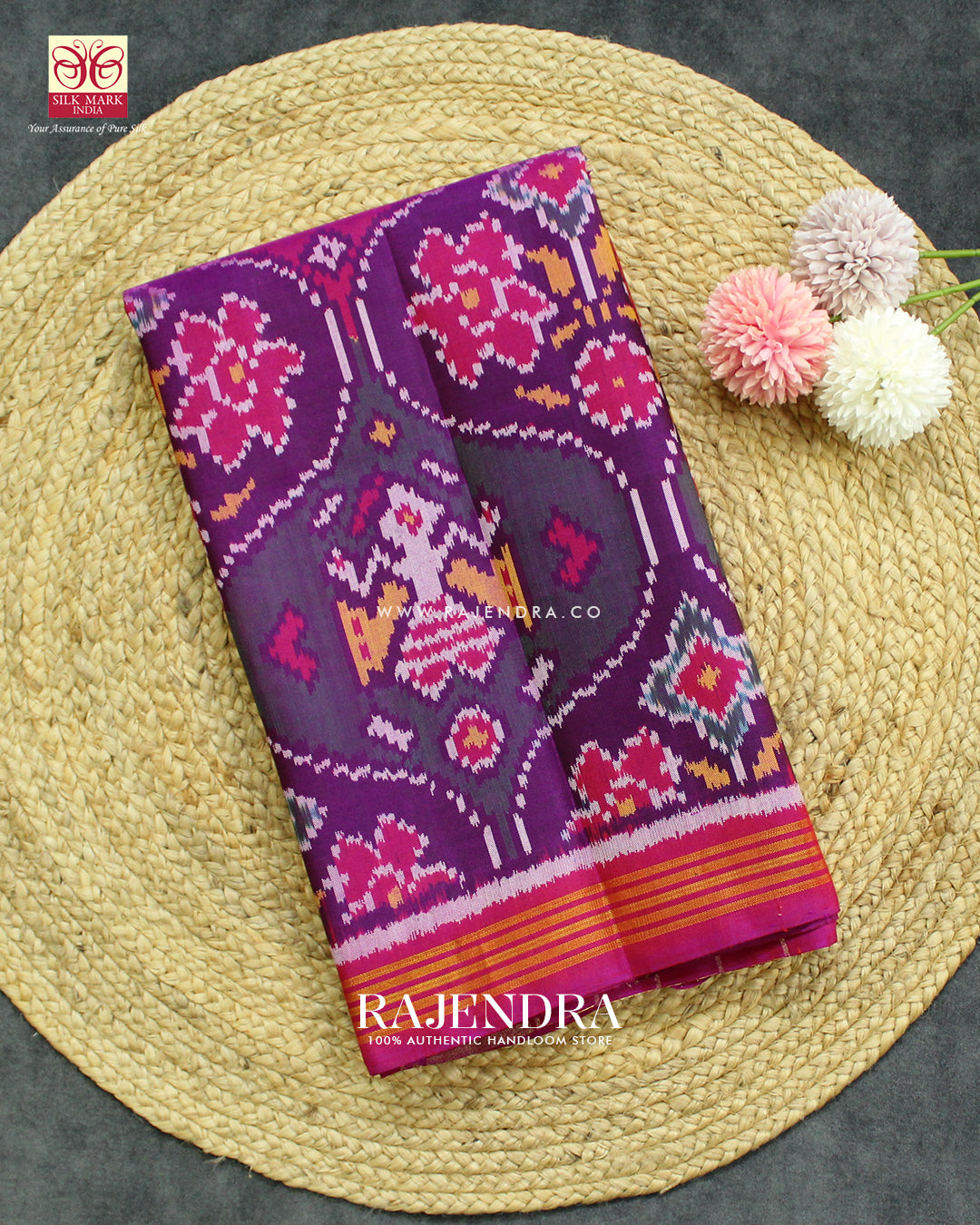 Exclusive 4 Figure Design Multicolor Ikat Rajkot Patola Saree