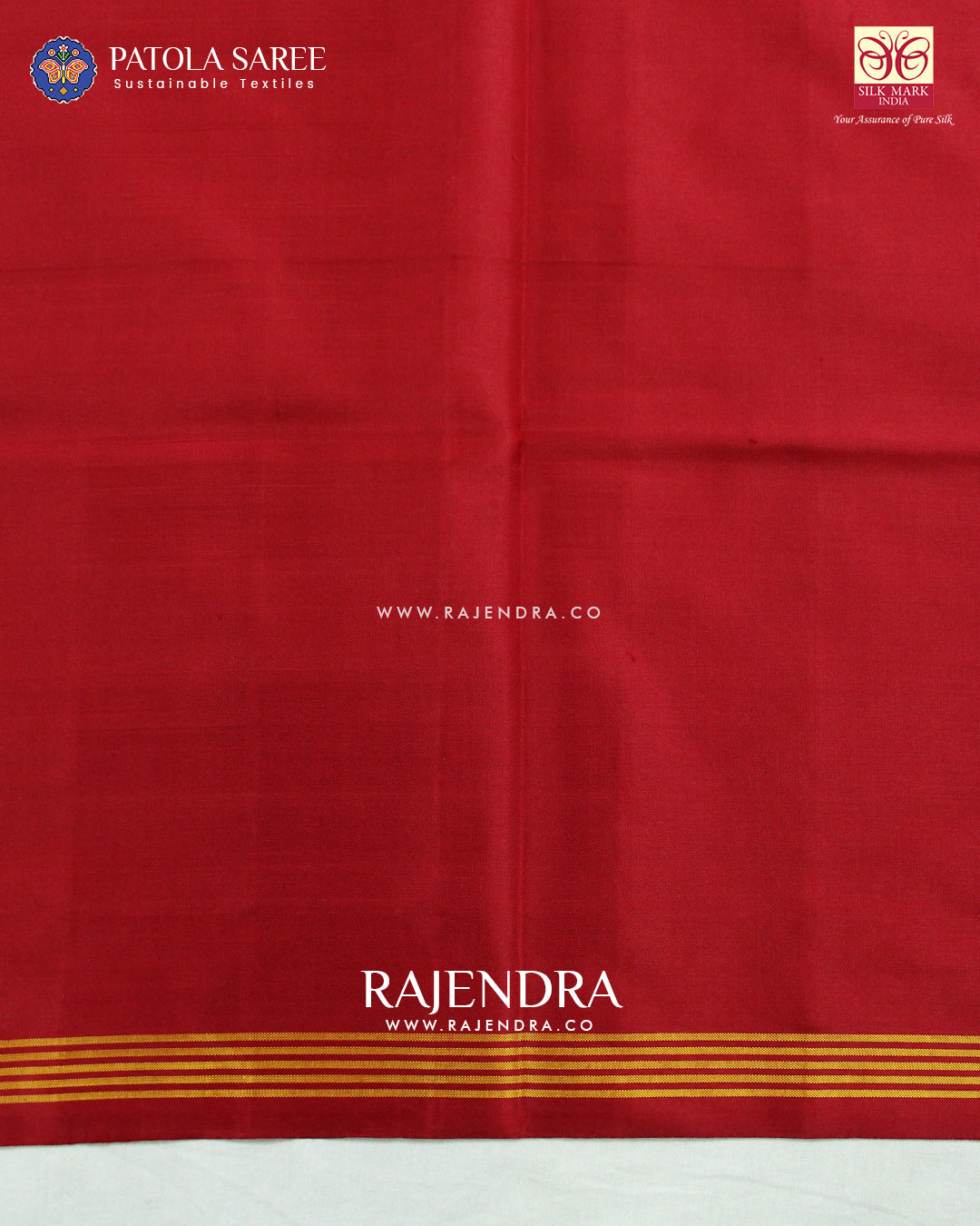 Traditional Flower Design Red Maroon Ikat Rajkot Patola Saree