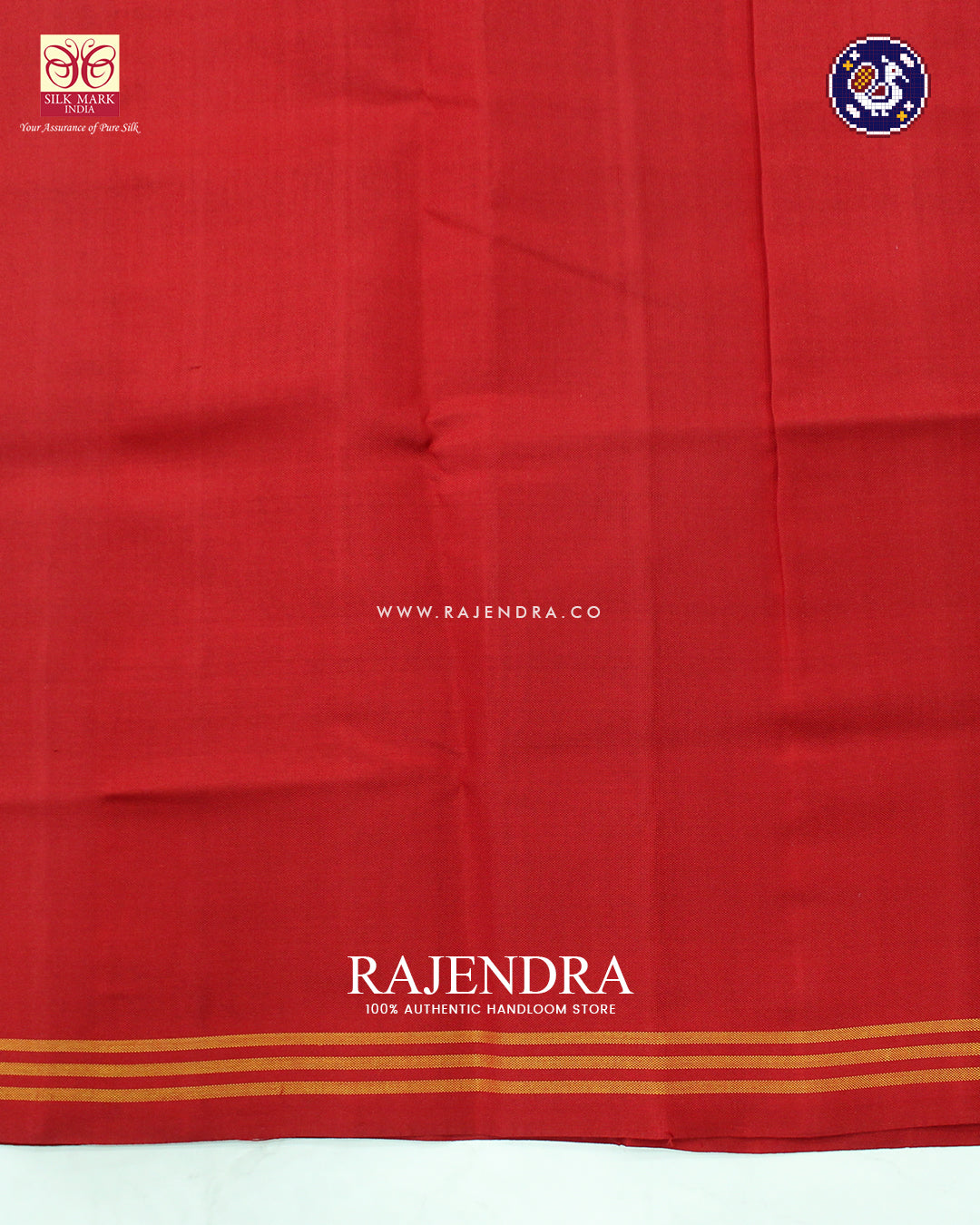 Exclusive 4 Figure Design Red and Blue Ikat Rajkot Patola Saree