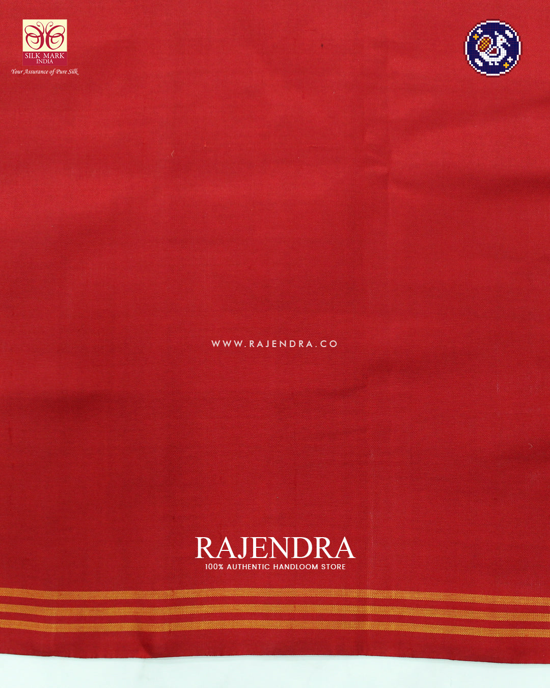 Exclusive 4 Figure Design Red and Blue Ikat Rajkot Patola Saree