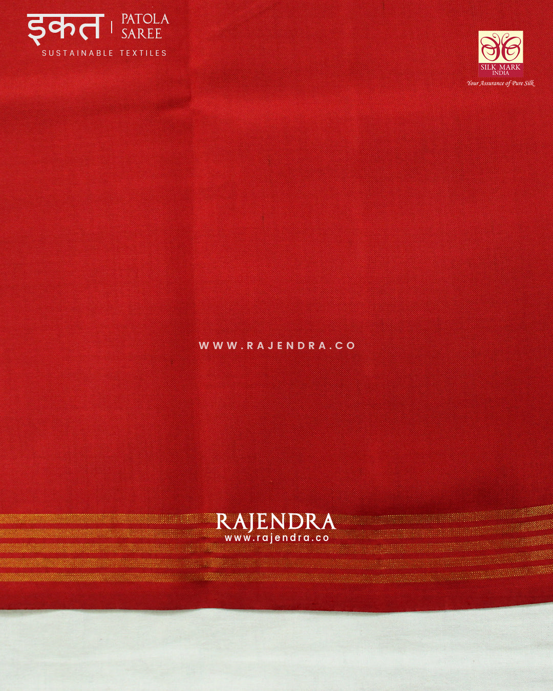 Exclusive 4 Figure Chabadi Design Semi Double Ikat Rajkot Patola Saree