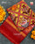 9 Figure Red and Yellow Semi Double Ikat Rajkot Patola Dupatta
