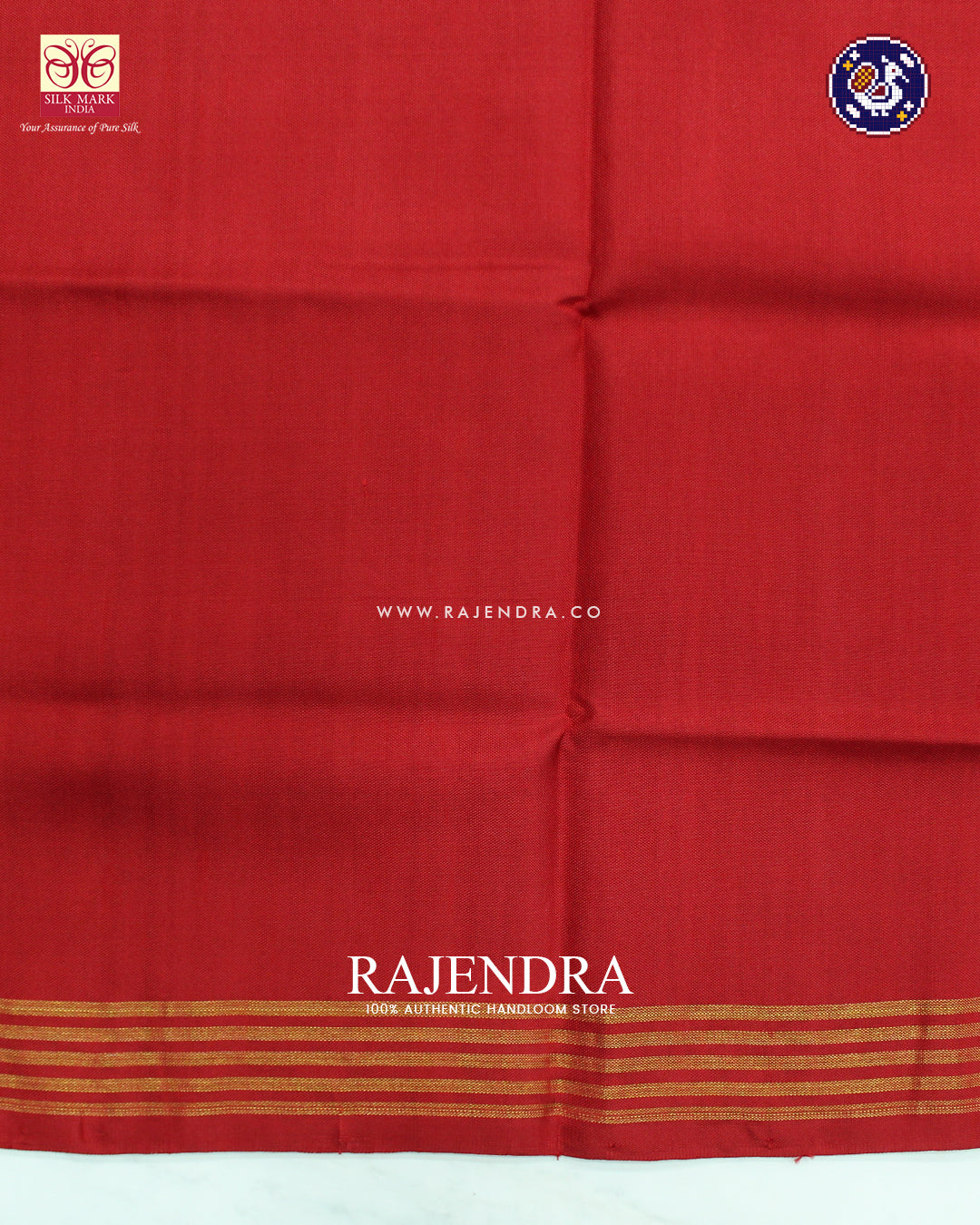 Exclusive 6 Figure Red and Blue Ikat Rajkot Patola Saree