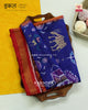 Exclusive 6 Figure Red and Blue Semi Double Ikat Rajkot Patola Saree