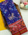 Exclusive 6 Figure Red and Blue Semi Double Ikat Rajkot Patola Saree