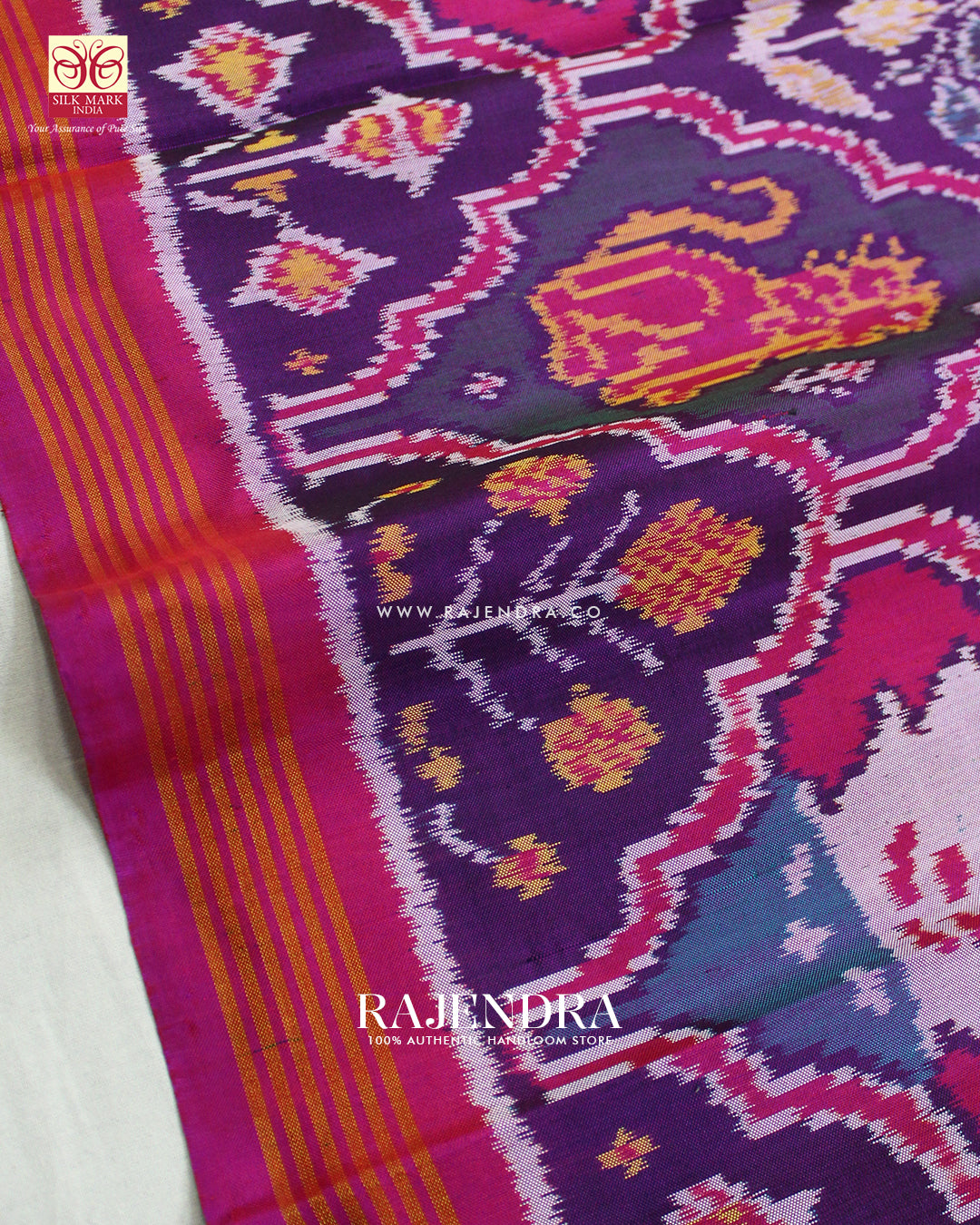 Exclusive 8 Figure Multicolor Ikat Rajkot Patola Saree