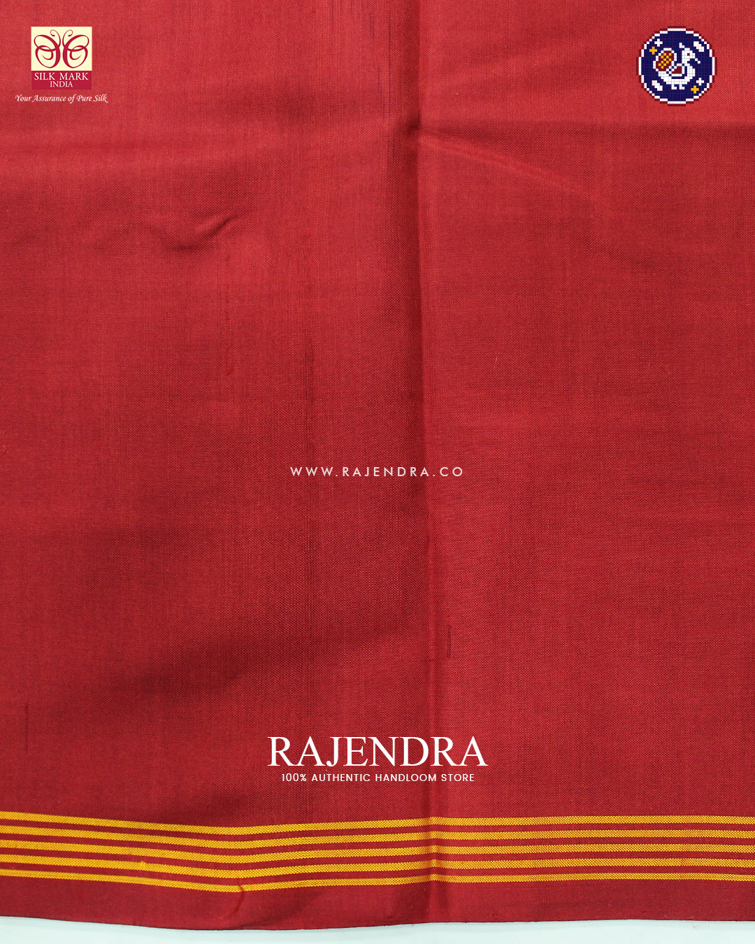 Traditional Navratna Design Red and Blue Ikat Patola Saree