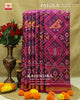 Traditional Nari Kunjar Bhat SEmi Double Ikat Rajkot Patola Saree