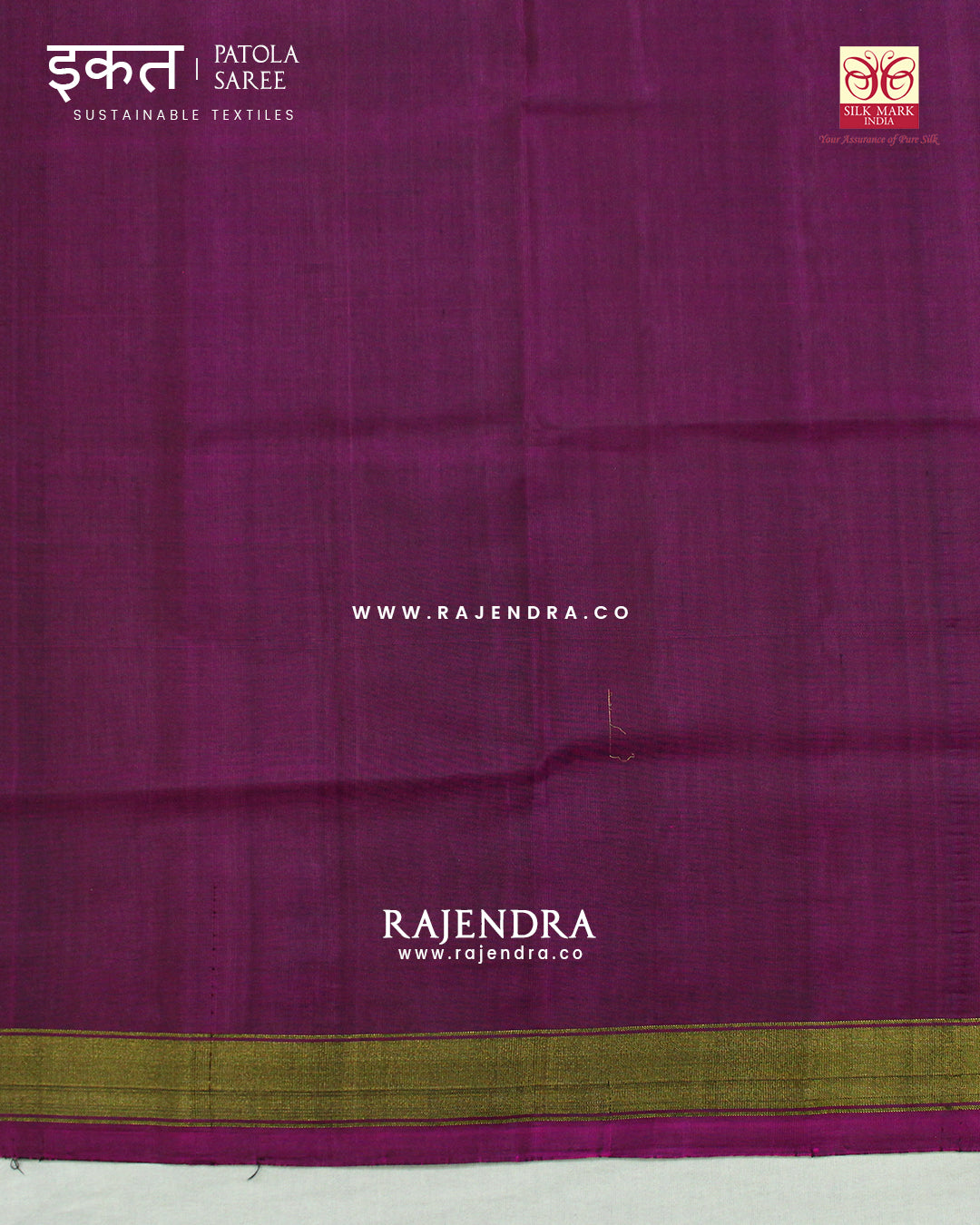 Traditional Nari Kunjar Pink Magenta Single Ikat Rajkot Patola Saree