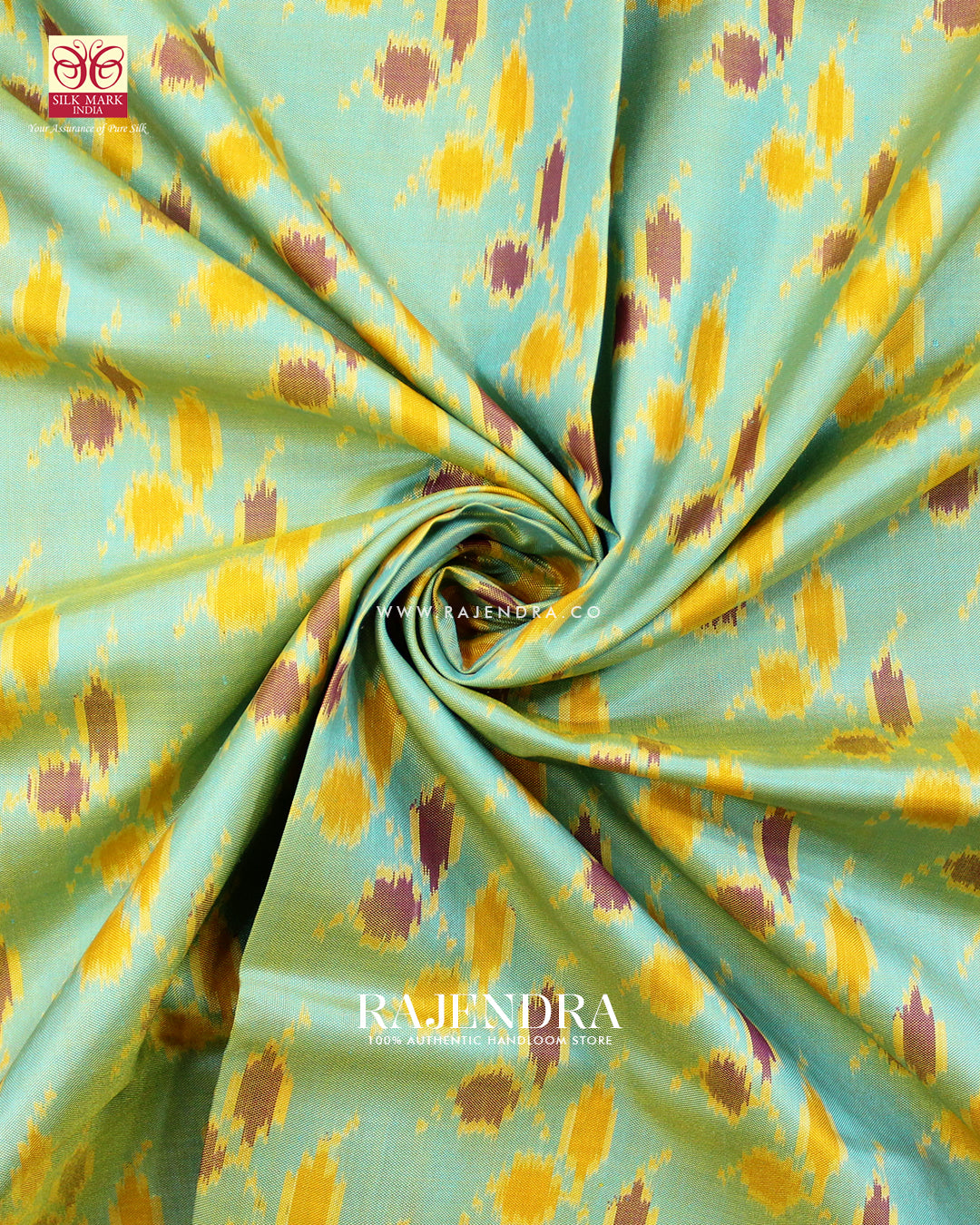 Exclusive Ambadal Design Pink and Light Blue Single Ikat Rajkot Patola Saree