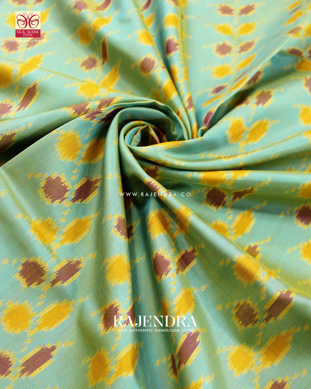 Exclusive Ambadal Design Pink and Light Blue Single Ikat Rajkot Patola Saree