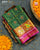 Traditional Zari Checks Pink and Green Single Ikat Rajkot Patola Saree
