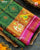 Traditional Zari Checks Pink and Green Single Ikat Rajkot Patola Saree
