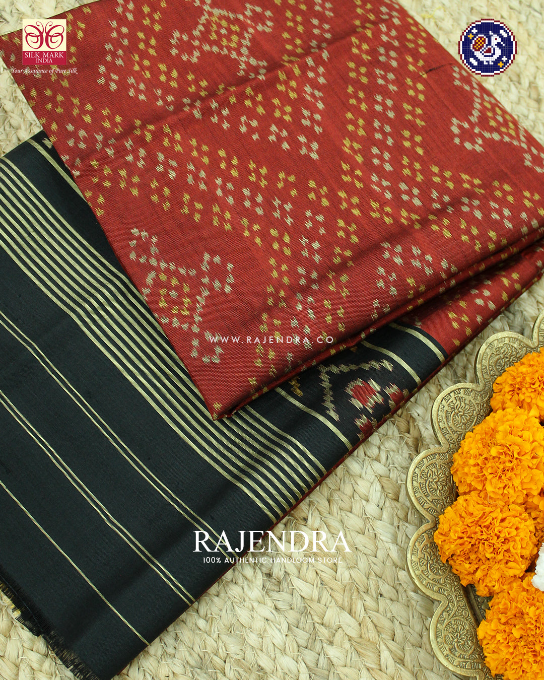 Traditional Bandhani Design Red and Black Rajkot Patola Dupatta