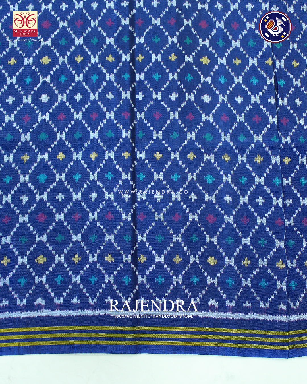 Exclusive Gala Border Blue Ikat Rajkot Patola Saree