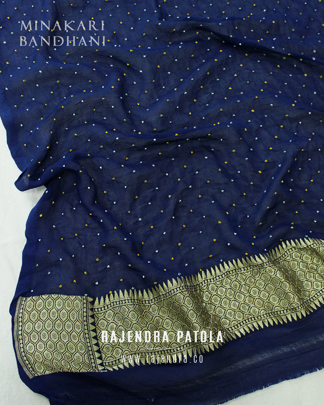 Traditional Minakari Pure Georgette Banarasi Bandhani Saree