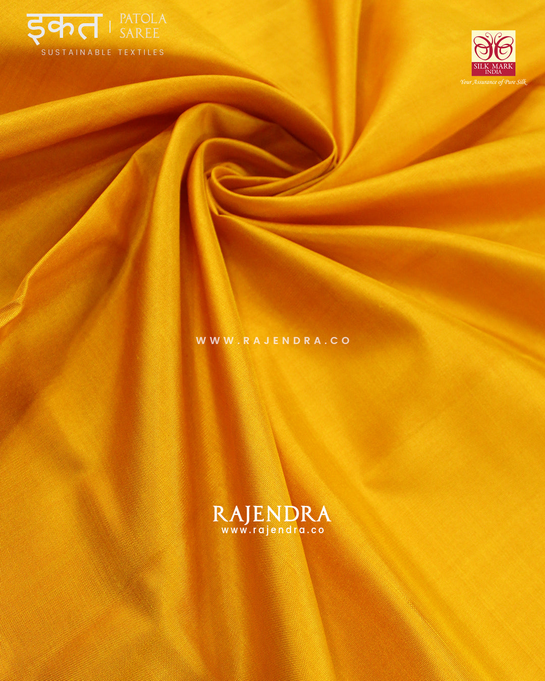Exclusive Gala Border Blue and Yellow Single Ikat Rajkot Patola Saree