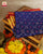 Traditional Buttonful Bhat Red and Blue Single Ikat Rajkot Patola Saree