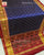 Traditional Buttonful Bhat Red and Blue Single Ikat Rajkot Patola Saree