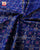Traditional Buttonful Bhat Red and Blue Single Ikat Rajkot Patola Saree