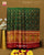 Traditional Buttonful Bhat Red and Green Single Ikat Rajkot Patola Saree