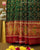 Traditional Buttonful Bhat Red and Green Single Ikat Rajkot Patola Saree