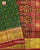 Traditional Buttonful Bhat Red and Green Single Ikat Rajkot Patola Saree