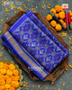 Traditional Buttonful Bhat Blue Single Ikat Rajkot Patola Saree