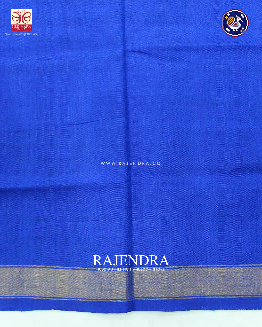 Traditional Buttonful Design Blue Rajkot Patola Saree