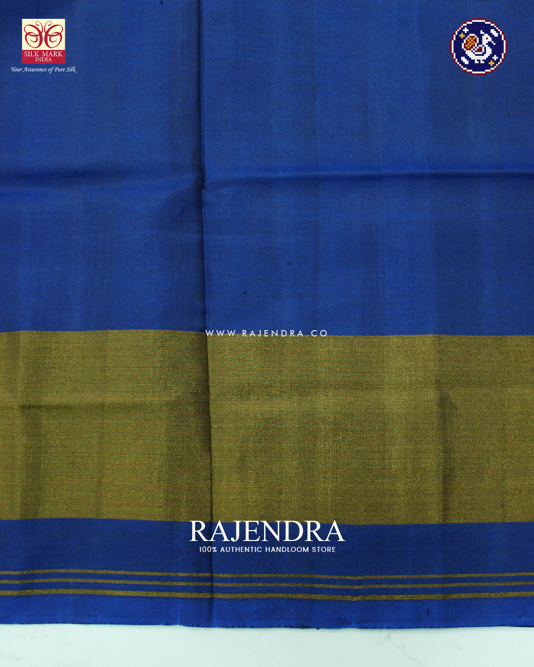 Traditional Buttonful Design Blue Rajkot Patola Saree