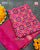 Traditional Buttonful Design Pink Semi Double Ikat Rajkot Patola Dupatta
