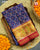 Traditional Buttonful Design Red and Blue Single Ikat Rajkot Patola Saree