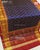 Traditional Buttonful Design Red and Blue Single Ikat Rajkot Patola Saree