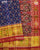 Traditional Buttonful Design Red and Blue Single Ikat Rajkot Patola Saree