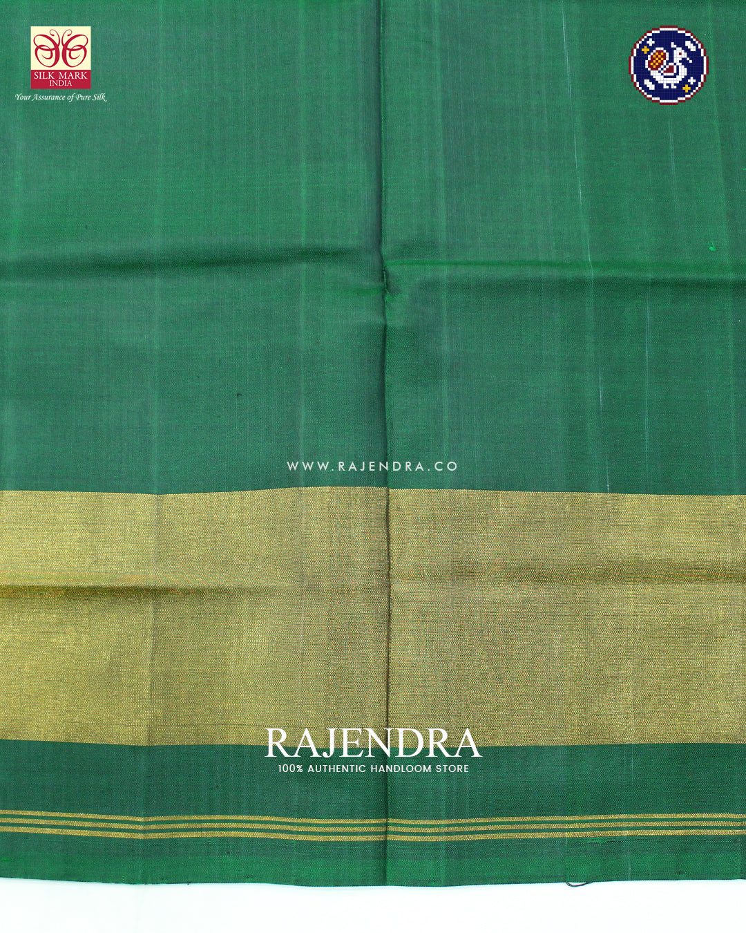 Traditional Buttonful Design Green Rajkot Patola Saree