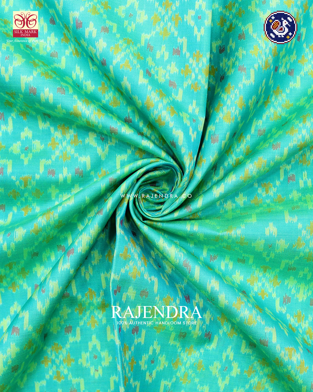 Traditional Buttonful Design Pink and Pista Green Rajkot Patola Saree