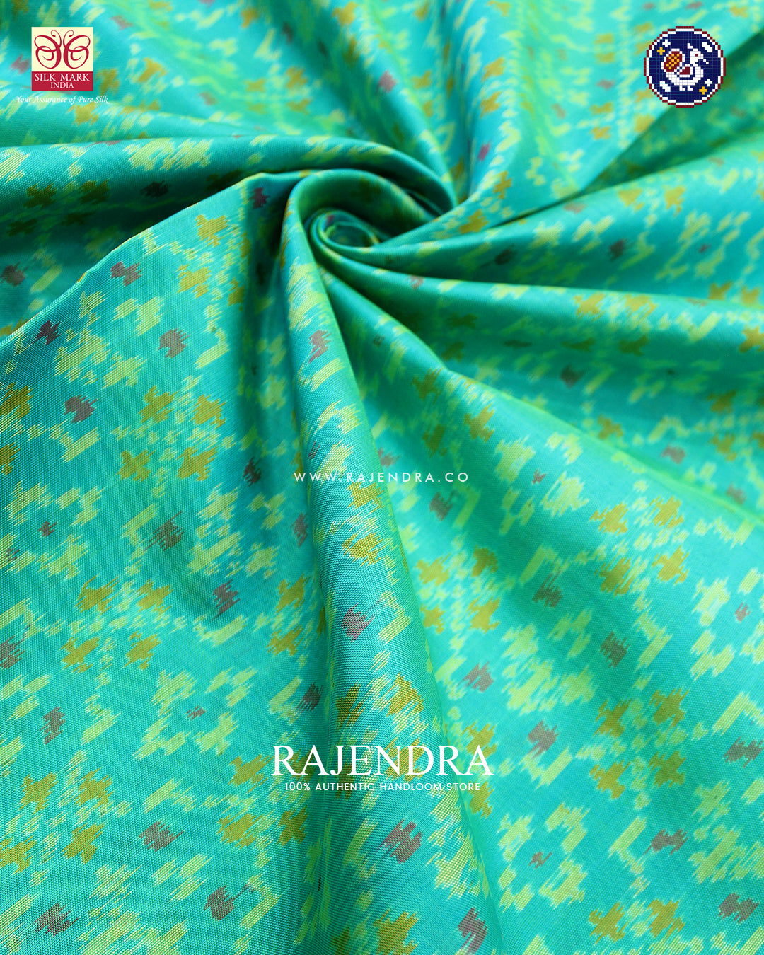 Traditional Buttonful Design Pink and Pista Green Rajkot Patola Saree