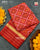 Traditional Buttonful Design Red Single Ikat Rajkot Patola Dupatta