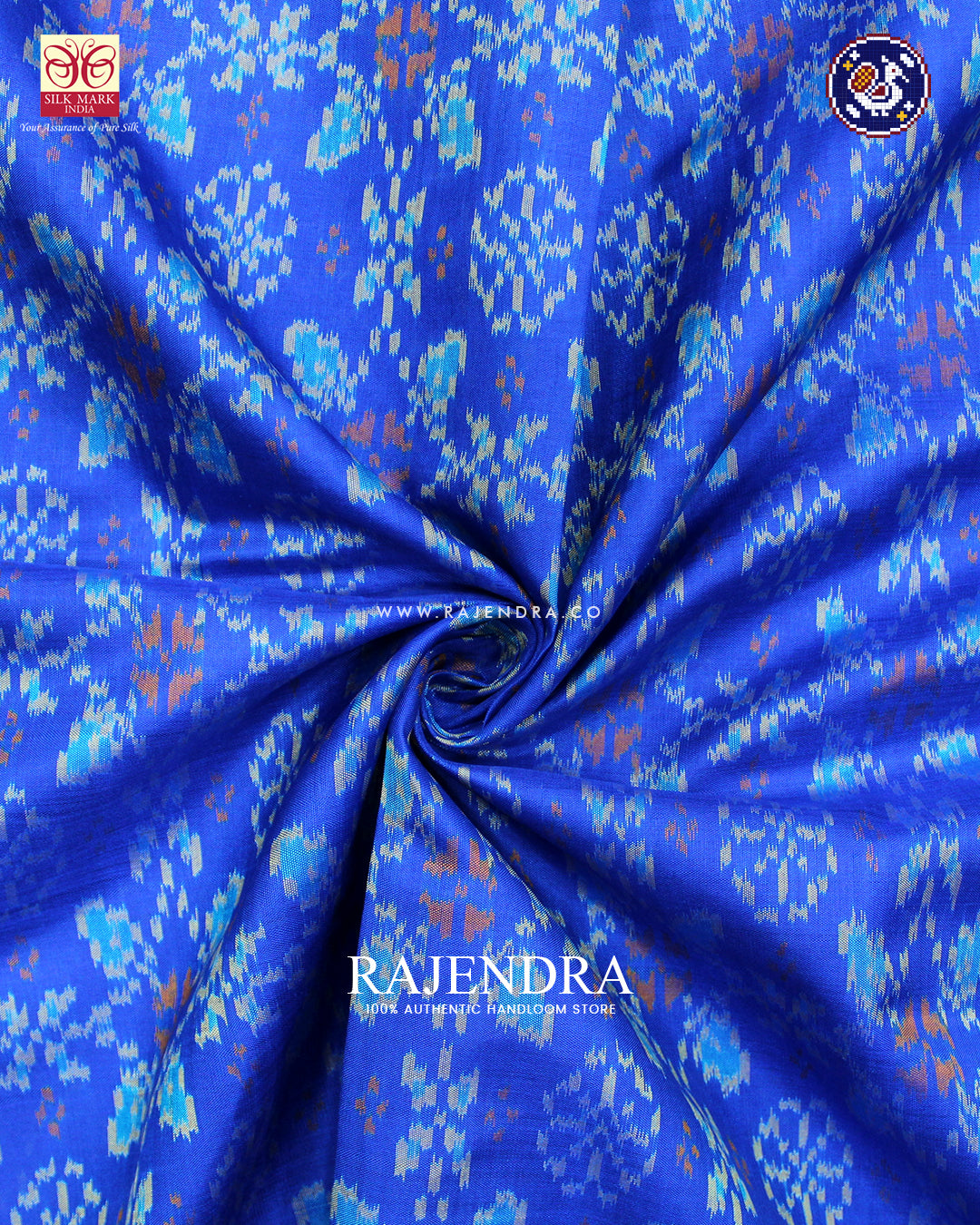 Traditional Chabadi Design Blue Rajkot Patola Saree