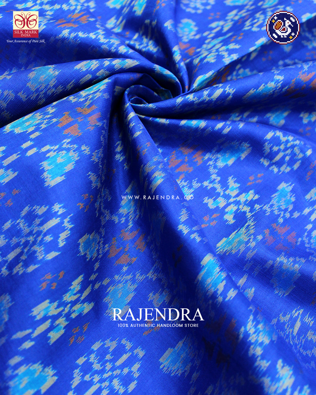 Traditional Chabadi Design Blue Rajkot Patola Saree