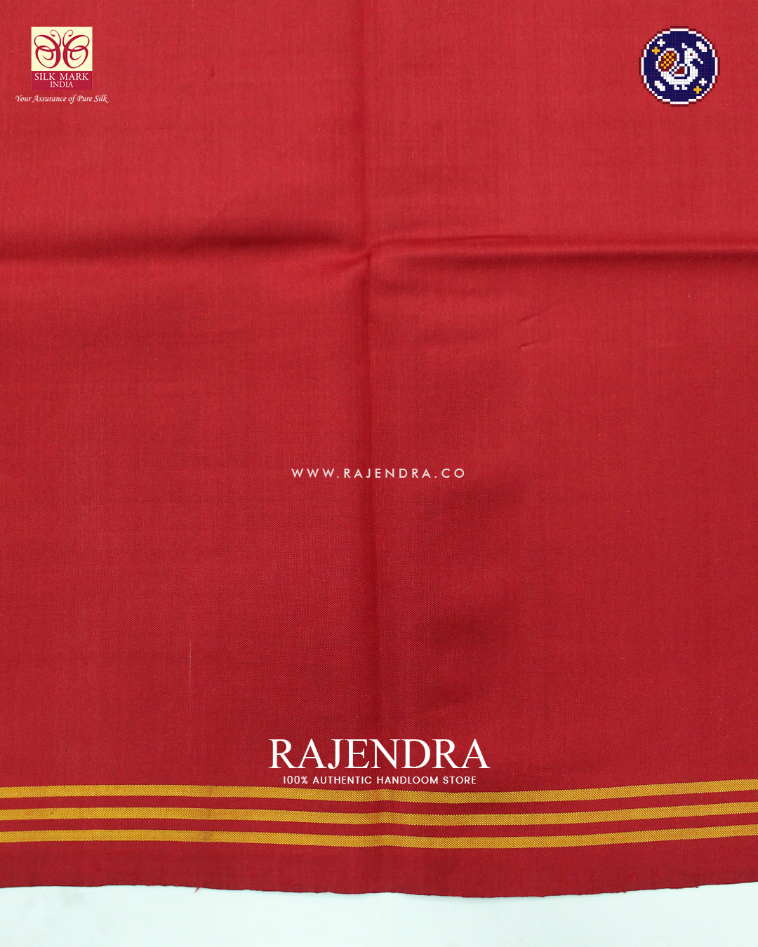 Traditional Chabadi Elephant Red and Blue Ikat Rajkot Patola Saree