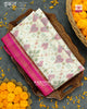 Exclusive Chabadi Design Pink and Off-white Single Ikat Rajkot Patola Saree
