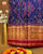 Traditional Chabadi Bhat Red and Blue Single Ikkat Rajkot Patola Saree