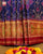 Traditional Chabadi Bhat Red and Blue Single Ikkat Rajkot Patola Saree