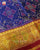 Traditional Chabadi Bhat Red and Blue Single Ikkat Rajkot Patola Saree