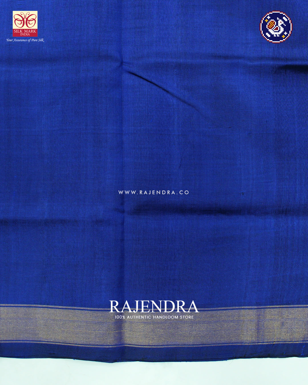 Traditional Chanda Design Blue Rajkot Patola Saree