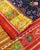 Traditional Navratna Red and Blue Single Ikat Rajkot Patola Saree