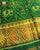 Handwoven Hathi Popat Design Green Single Ikkat Rajkot Patola Saree