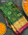 Traditional Hathi Popat Dark Pink and Green Single Ikat Rajkot Patola Saree