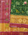 Traditional Hathi Popat Dark Pink and Green Single Ikat Rajkot Patola Saree
